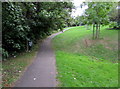 Path through a former burial ground, Bedminster, Bristol