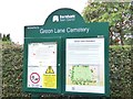 SU8345 : Noticeboard at Green Lane Cemetery, Wrecclesham, Surrey - 180918 by John P Reeves