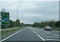 A63 nearing the A1041 roundabout