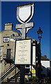 Faded sign for the Rostron Arms, Edenfield 