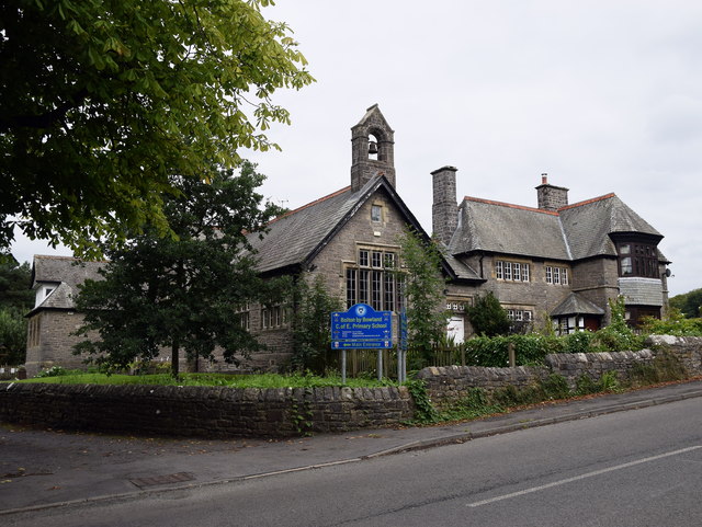 Bolton-by-Bowland primary school and school house