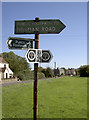 Footpath signpost on Goose Green