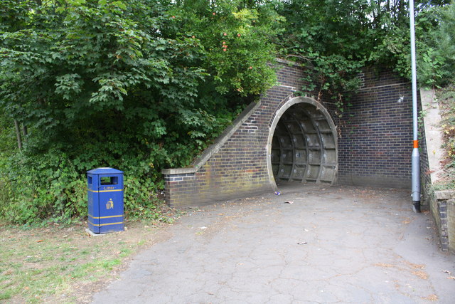 Entrance to tunnel of subway beside Oakley Road