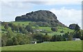 View over pastures towards Loudoun Hill