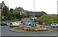 Floral roundabout in Hawick