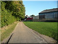 The Harcamlow Way on the driveway to Abbey farm, Audley End