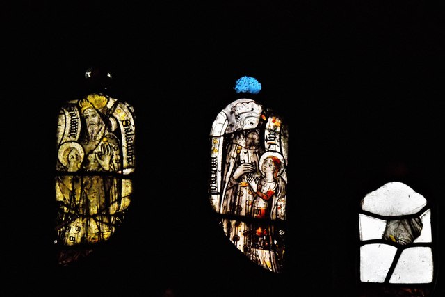 Lanteglos-by-Camelford, St. Julitta's Church: c15th stained glass