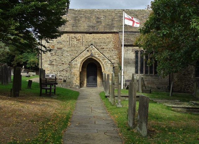 St Lawrence's Church, Barlow - entrance