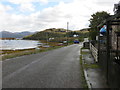 Road (B8056) passing through Badachro