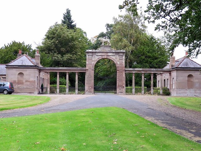 West Lodge gateway to Ladykirk House