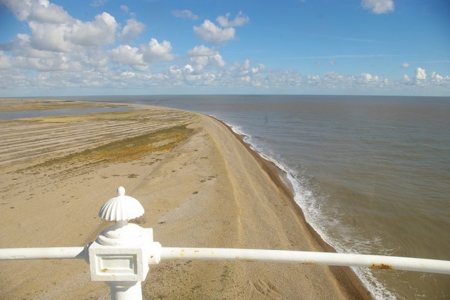 Shingle ridges and beach, from Orford Ness lighthouse
