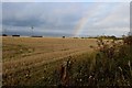 Rainbow over stubble, Auchterarder