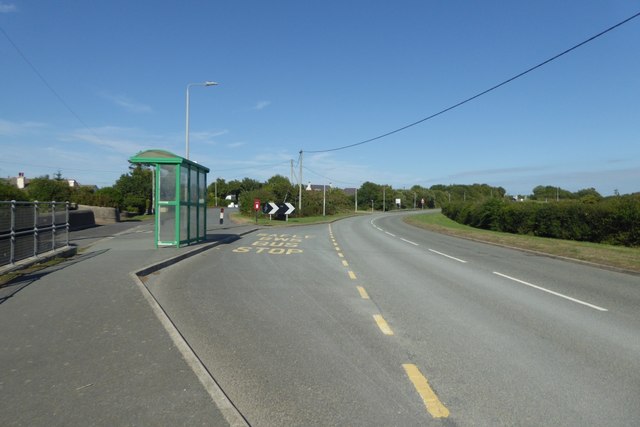 Bus stop on the B4545