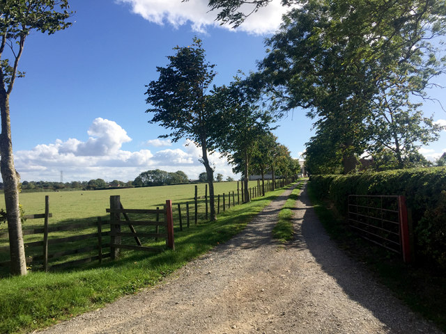 The approach to West Farm