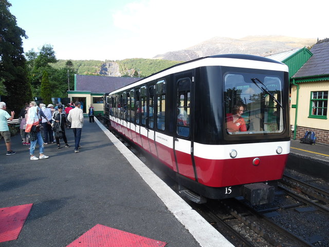 Snowdon Mountain Railway train at Llanberis Station