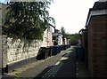 Back alley between two terraces