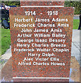 Names of the fallen on the Bradwell war memorial - 3