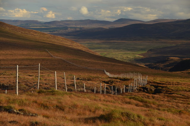 Deer Fence on South Slopes of Meall Buidh, near Croick, Highlands