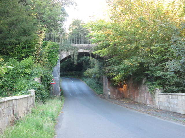 Footbridge over the road near Howick Hall