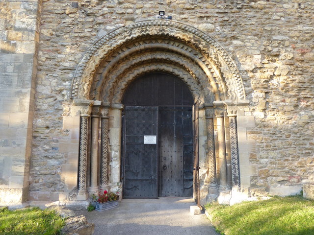 The south doorway of St Mary's Church, Stow