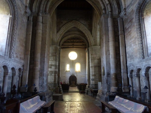 The nave and crossing of St Mary's Church, Stow