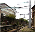 Preparation for electrification, platform 3, Newport railway station