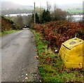 Yellow grit/salt box, Penrhiwfer