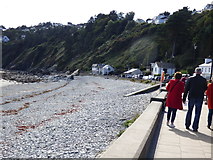 SC4483 : Laxey: looking south along the beach by Dr Neil Clifton