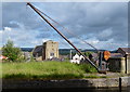 Old crane along the Leeds and Liverpool Canal in Burnley