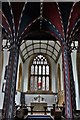 Long Sutton, Holy Trinity Church: The c15th screen with vivid Victorian colouring 2