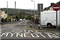 No Entry for vehicles to one-way Heol Ynysawdre, Sarn