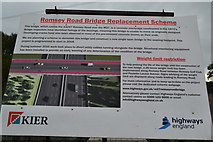 SU3716 : Romsey Road Bridge Replacement Scheme information sign by David Martin