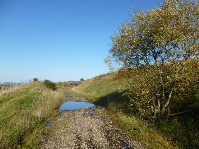 Course of old railway line near Douglas