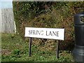 Spring Lane sign