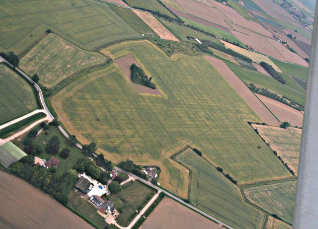 Crop marks in field south of Scaldgate, Wainfleet: aerial 2018