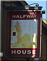 Sign for the Halfway House, Whitworth