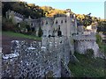 The main building and castle walls