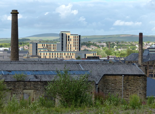 View across Burnley from the Leeds and Liverpool Canal