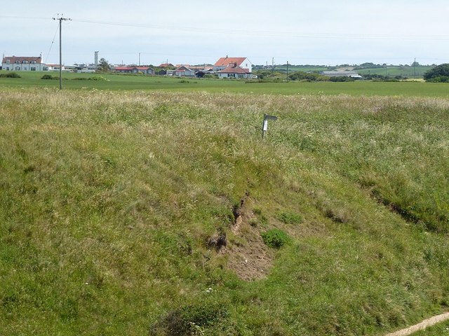 Looking inland from near Thornwick Hole