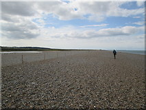 TG0644 : Shingle  beach  with  Arnold's  Marsh  to  the  left by Martin Dawes