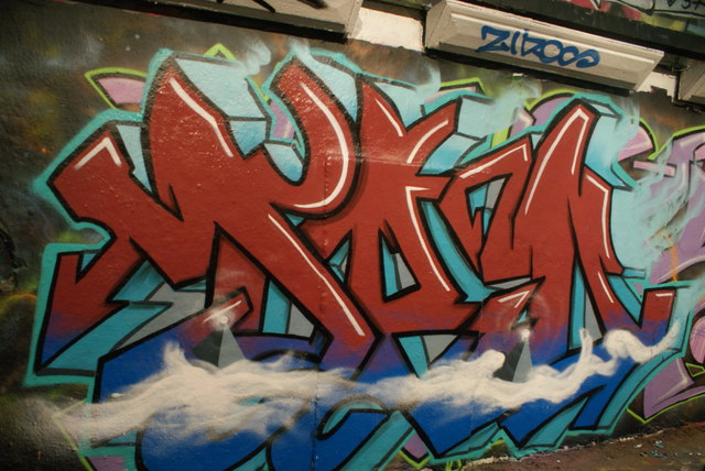 View of street art on the wall of the Leake Street Arches #2