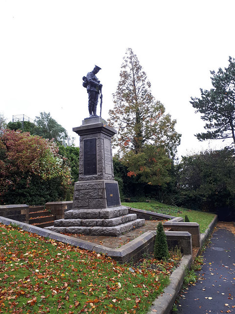 Clitheroe Castle: war memorial (side view)