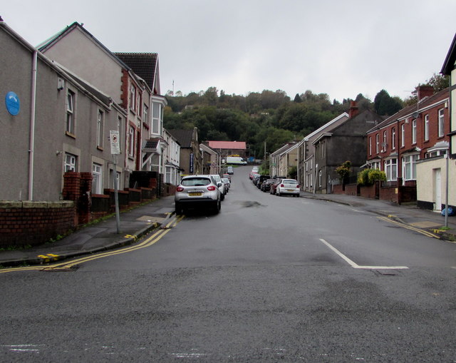 West along Morfydd Street, Morriston, Swansea