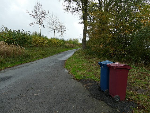Wheelie bins outside Worsaw End