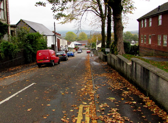 Eastern end of Morfydd Street, Morriston, Swansea