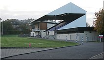 NS5568 : Grandstand, Kelvinside Academy Playing Fields by Richard Sutcliffe
