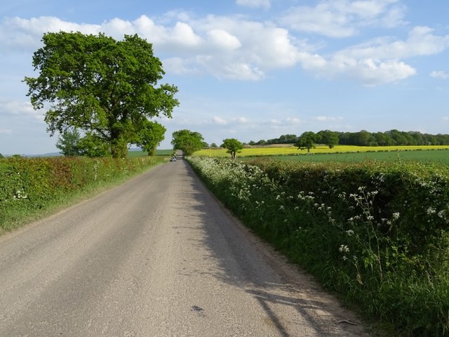 Country road approaching Ebury Hill