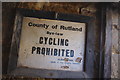 SP8699 : No cycling Sign by Bob Harvey
