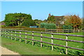 Fence and field beside Wilverley Road