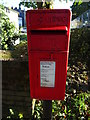 Close up, Elizabeth II postbox on Broad Lane